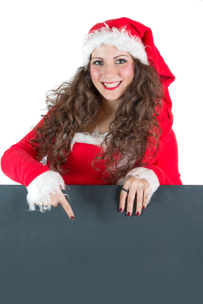 有黑色标志的圣诞老人图片下载