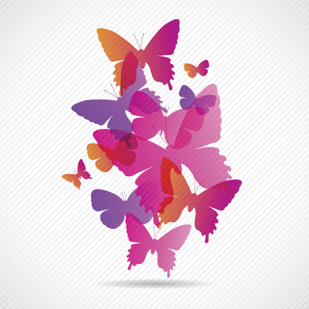 矢量蝴蝶背景设计。Collorfull EPS 10概念图片下载