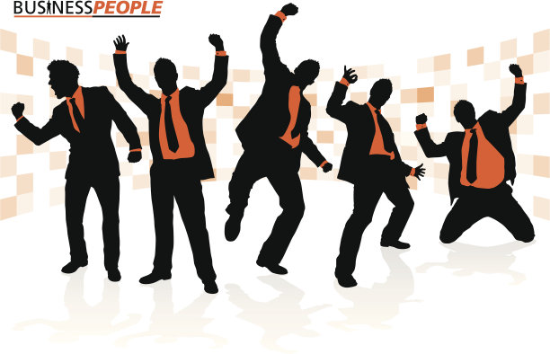 商务人士在成功的姿势图片下载