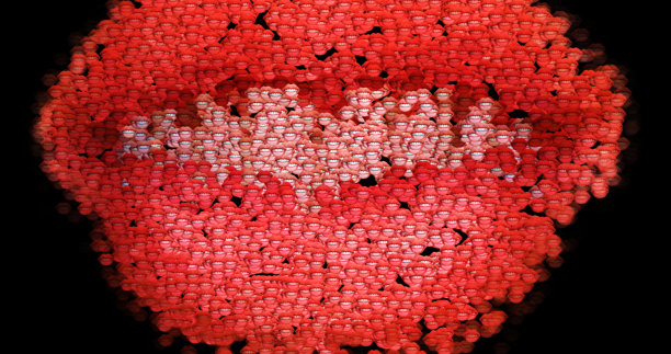 计算机生成的女性嘴唇图像图片下载