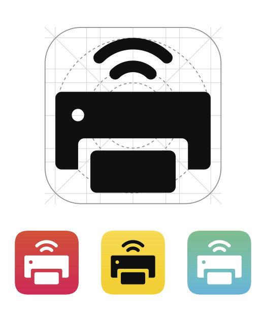 无线打印机图标。图片下载