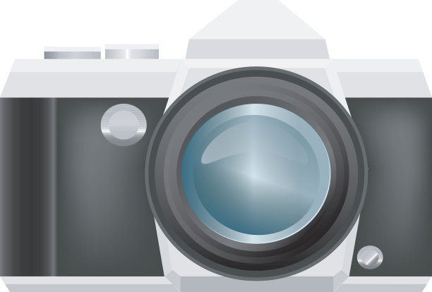 矢量复古相机在孤立的背景。图片下载