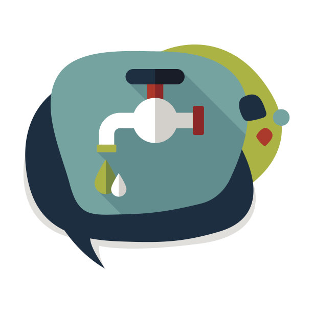 环保概念平面图标与长阴影，eps1图片下载