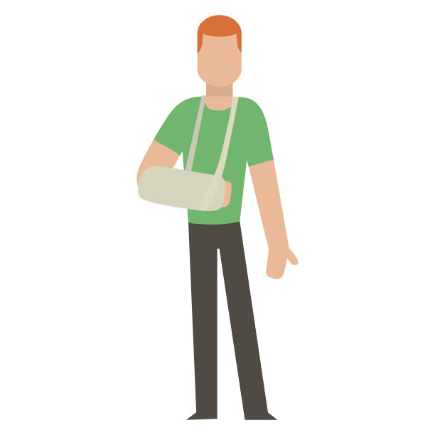 创伤事故与人体安全矢量人剪影图片下载