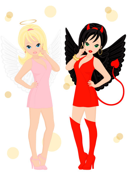 天使和魔鬼图片下载