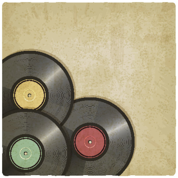 黑胶唱片旧背景图片下载