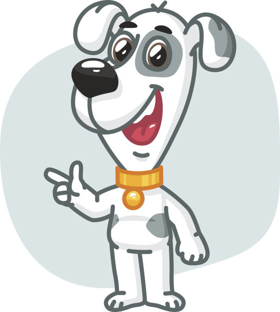 狗指着手指微笑着图片下载