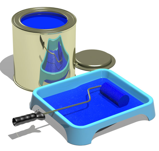 蓝色的油漆图片下载