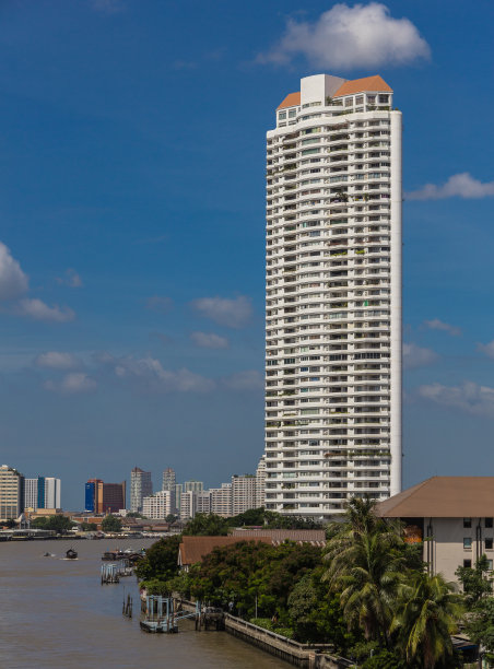 曼谷河畔的建筑图片下载