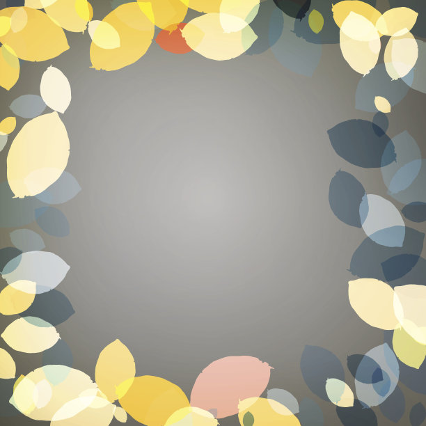 黑色背景上的秋叶图片下载