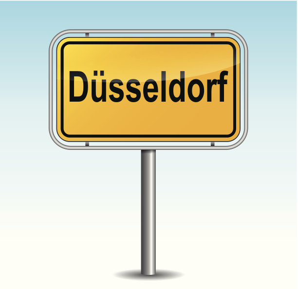 向量杜塞尔多夫路标图片下载