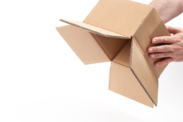 倒立空盒子在手上-与剪切路径图片下载