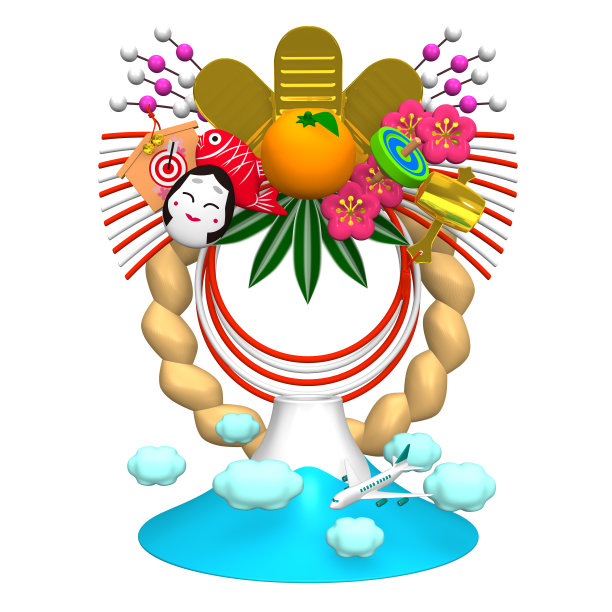 日本新年装饰和山图片下载