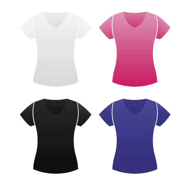 t恤衬衫矢量模板图片下载