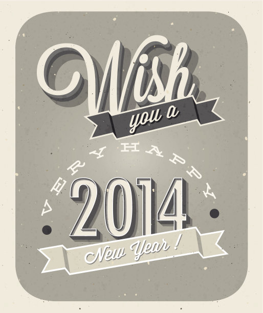 复古的除夕贺卡。图片下载