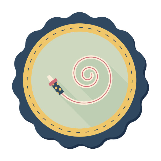 晚会喇叭扁平图标与长影子，eps10图片下载