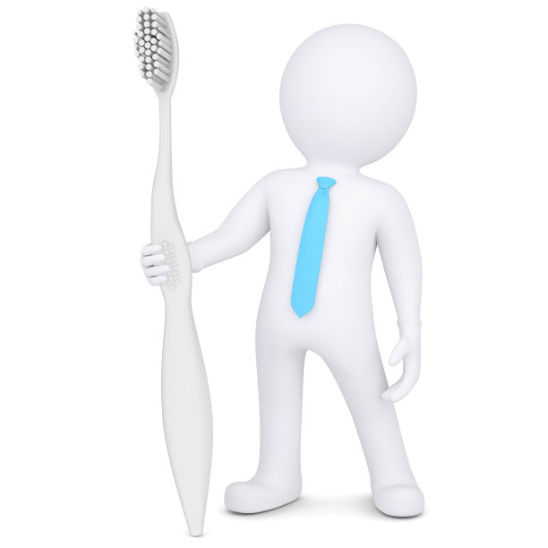 3d男人拿着一个大牙刷图片下载