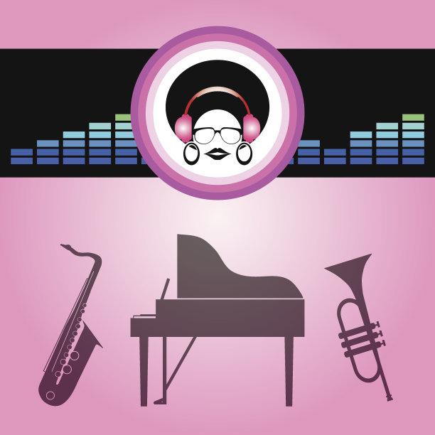 非洲女士听音乐向量图片下载