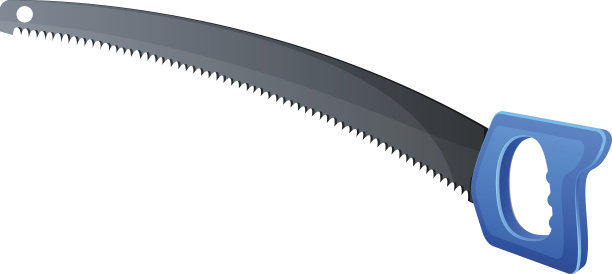 建筑工具-弯曲钢锯插图图片下载