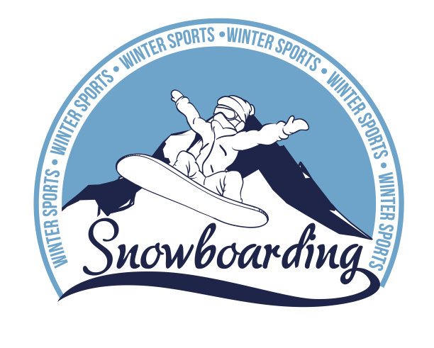 滑雪板设计，矢量插图。图片下载