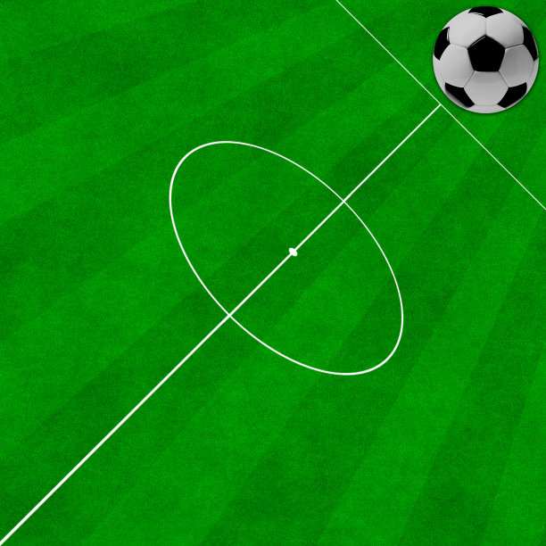 绿色草地上的足球图片下载