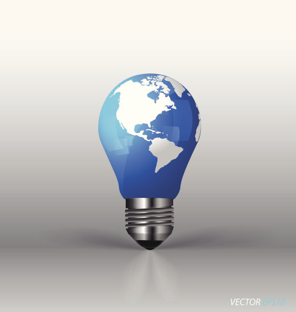 现代球形灯泡。矢量插图。图片下载