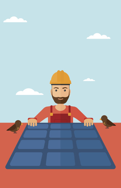 带太阳能板的构造器图片下载