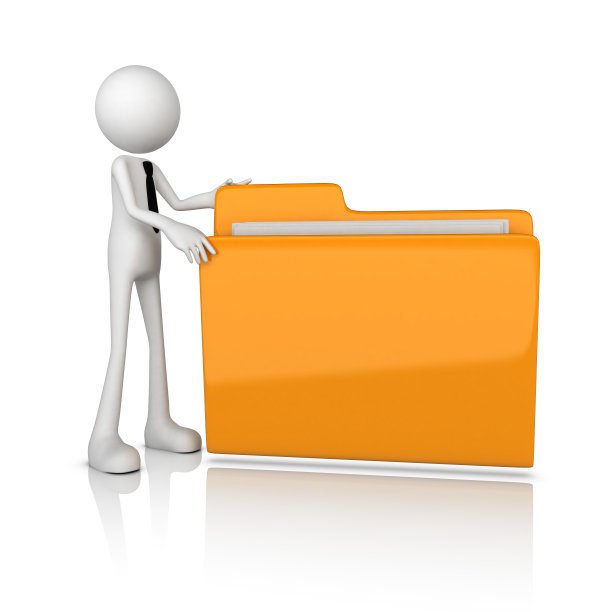 3D商人与文件夹图标图片下载