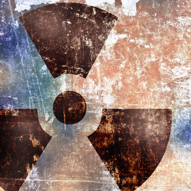 垃圾背景上有辐射迹象图片下载