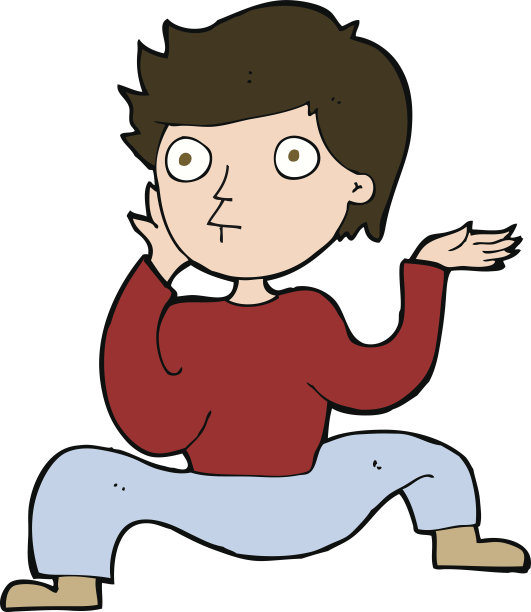 卡通男孩在疯狂地跳舞图片下载