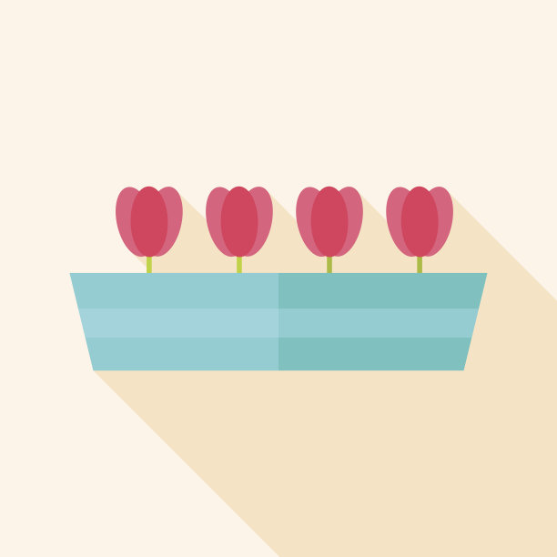 花盆和郁金香图片下载