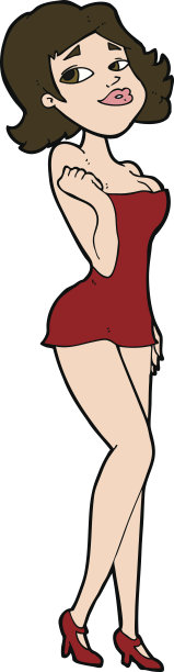 卡通美女穿短裙图片下载