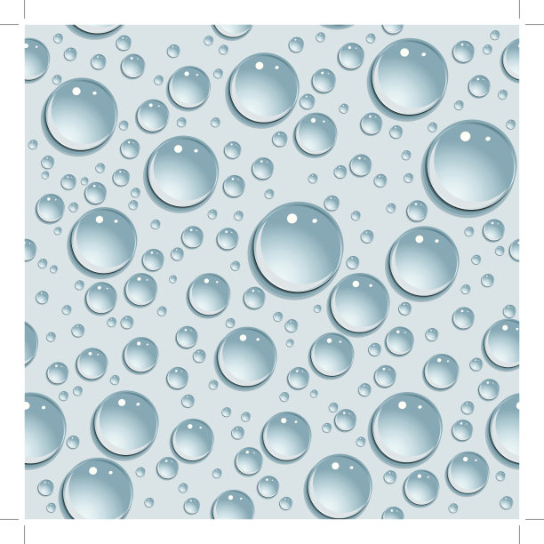 无缝的背景。滴的水。向量图片下载