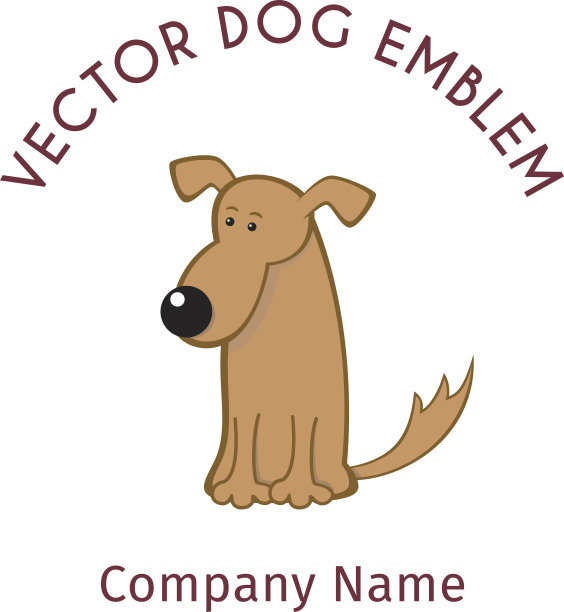 矢量卡通狗徽图片下载
