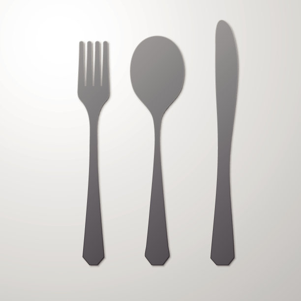 餐具的灰色图片下载