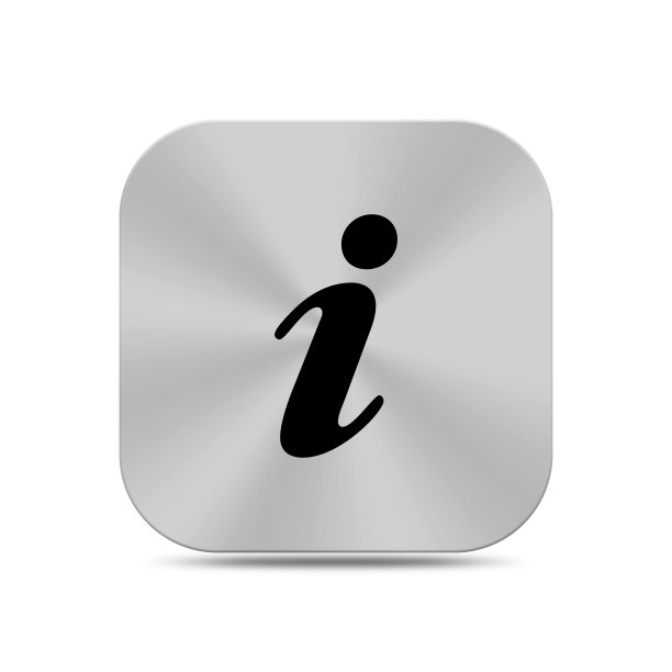 银色按钮与信息图标隔离图片下载