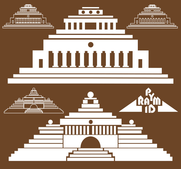 棕色背景上的金字塔图片下载