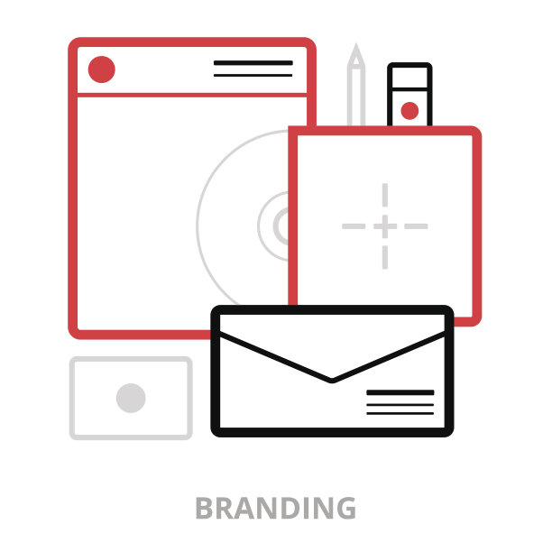 业务图标。品牌。平面向量插图。概述了它的图标图片下载