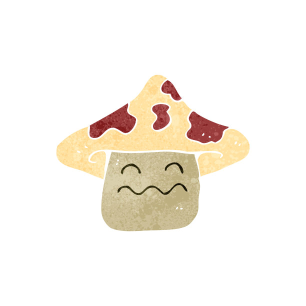 复古的卡通蘑菇图片下载