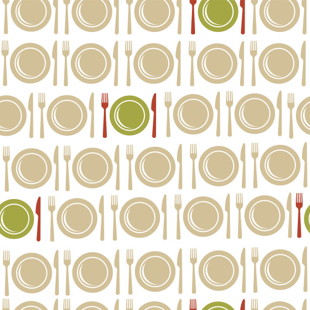 餐厅无缝图案背景图片下载