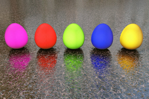 复活节彩蛋- 3d渲染插图图片下载