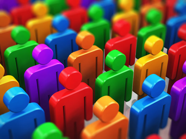 一群彩色人物图片下载