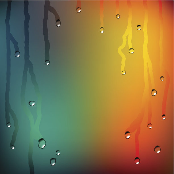 秋天的背景有雨的窗户图片下载