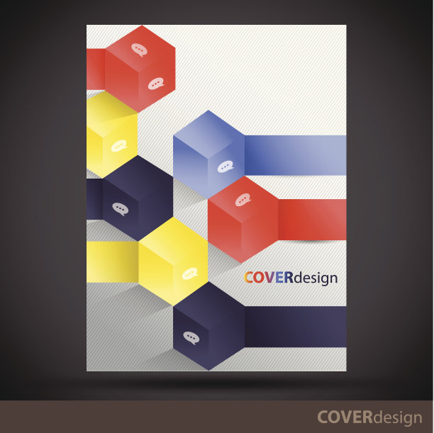 矢量宣传册，传单，封面设计模板彩色块图片下载