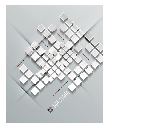 抽象三维纸方块设计图片下载