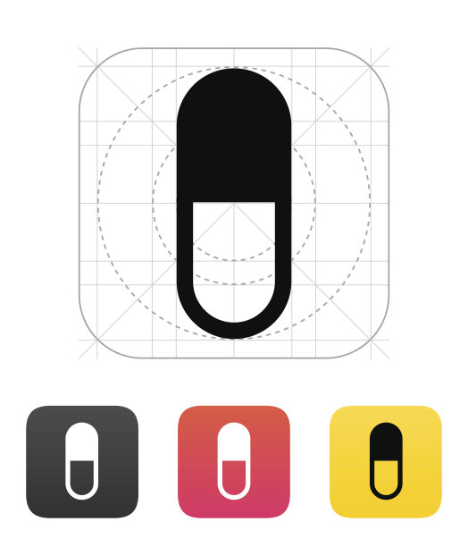 药丸胶囊图标。矢量插图。图片下载