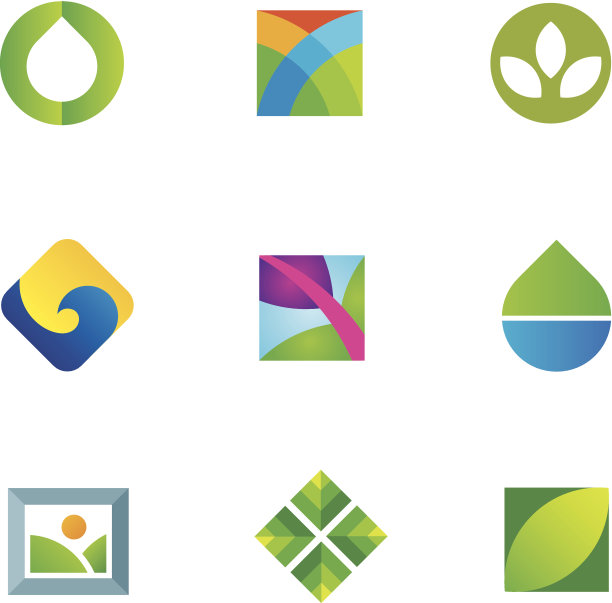 一个与自然伟大的艺术帆布水滴图标图片下载