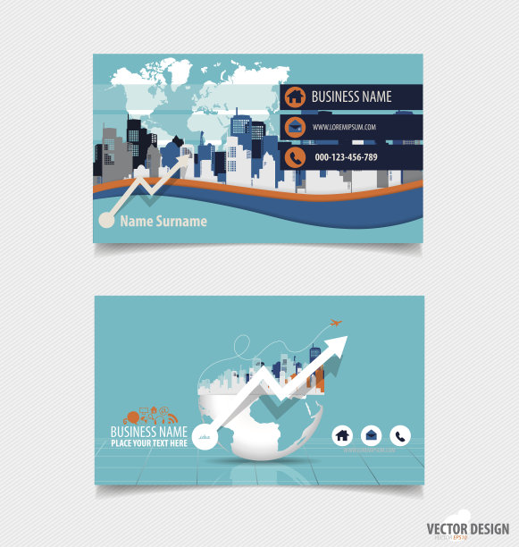 抽象创意名片模板，矢量插图。图片下载