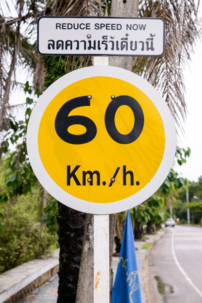 警告限速的路标图片下载