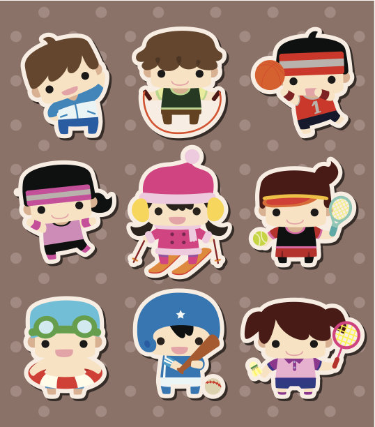 运动贴纸图片下载